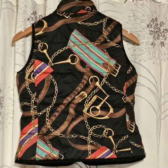 Ralph Lauren Reversible Vest Logo/Pattern Quilted Wmns Sz PP (XSP/2PP) - Picture 2 of 11